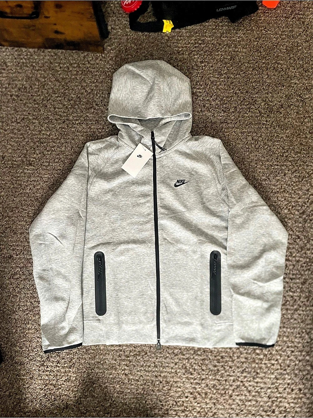 Nike Sportswear Tech Fleece Windrunner Full-Zip Hoodie Gray Medium